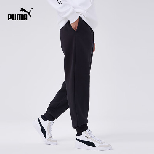 Puma (PUMA) velvet warm loose legged sports trousers men's new autumn casual knitted pants 686405 black-01 S (170/70A)