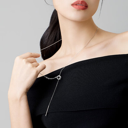 MIMORE Roman ring sweater chain women's high-end light luxury long necklace 2025 new accessories autumn and winter tassel pendant
