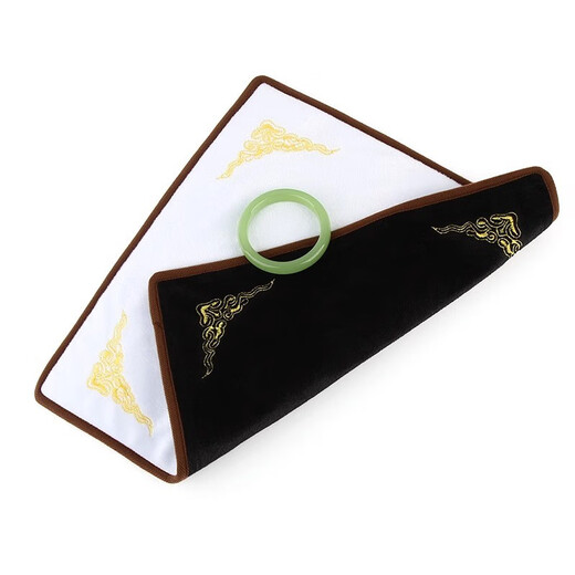Pei Linkai black and white double-sided jewelry display cloth double-sided velvet counter jewelry jade jade viewing cloth cultural play display doily 35cm*35cm