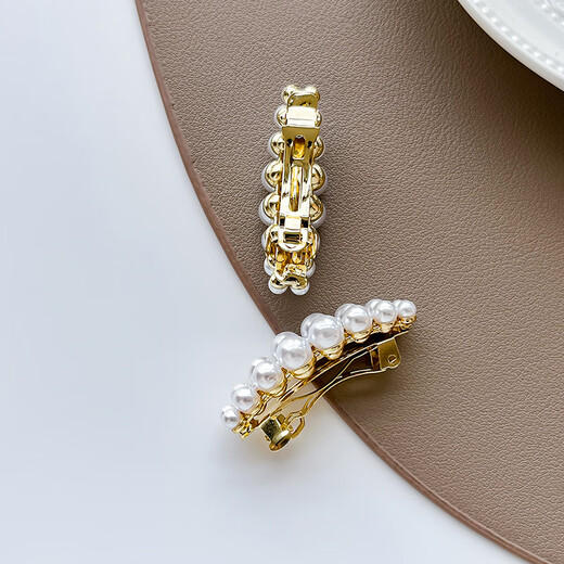 Chimera (CHIMERA) 2 pieces of noble and luxurious bangs hair clips spring clip ponytail clip half-tied one-word clip side hair accessories girl birthday gift