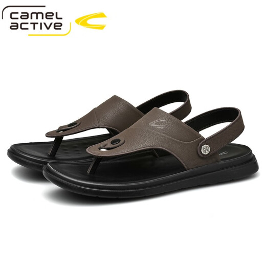 Sandalias de hombres dinámicas de camello alemanes para verano Nuevos zapatos de playa informales Sandalias sin deslizamiento Sandalias de doble propósito Flip Flip Flopslip 3880 Gray (tamaño de zapato deportivo) 42