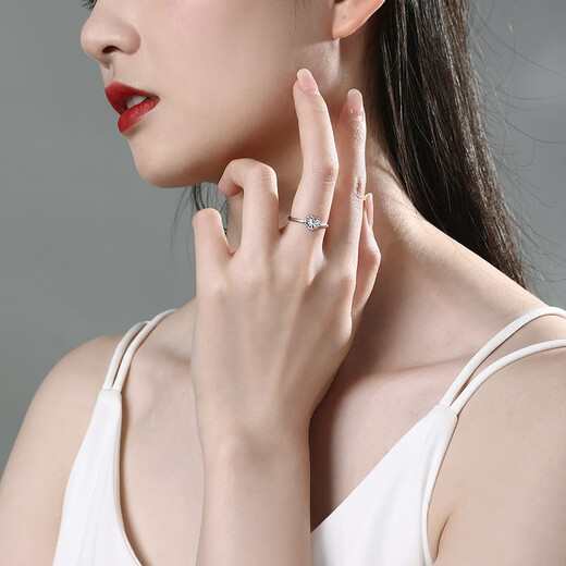 Safir platinum ring for women Pt950 heart-shaped love car flower platinum live mouth ring for birthday gift, about 2.15 grams, can be remarked to adjust the ring number for delivery