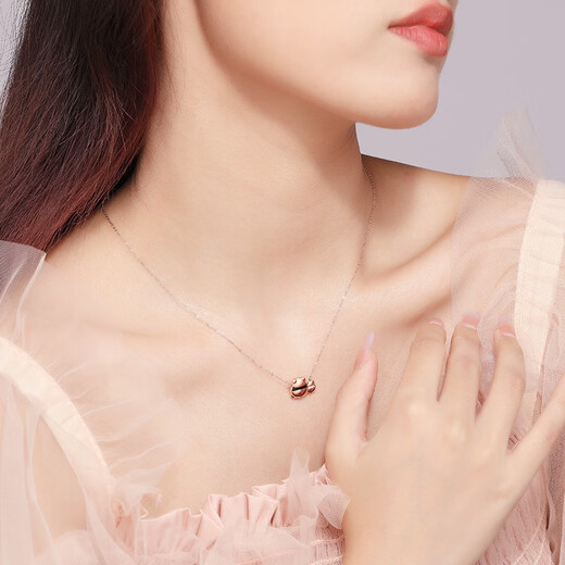 Chao Acer companion 18K gold necklace for women rose gold colored gold diamond necklace panda set chain gift chain length about 45cm