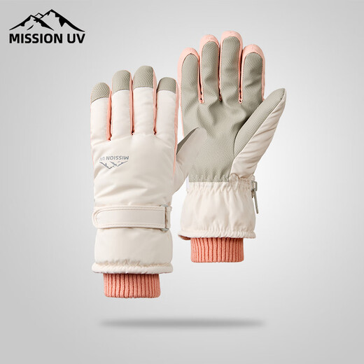 Misión UV Guantes cálidos para mujeres en otoño e invierno a prueba de viento y protección en frío más ciclismo de esquí de terciopelo y conducir guantes de pantalla táctil de bicicleta eléctrica