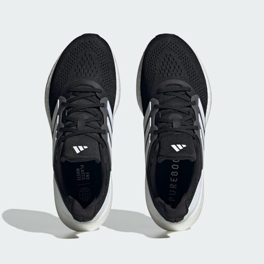 Adidas Herrenschuhe Frühling und Herbst Neue PureBoost23 Laufschuhe schockabsorbierende Mesh atmungsaktiven Sportschuhen IF4839 Schwarz und Weiß 42 (260 mm)