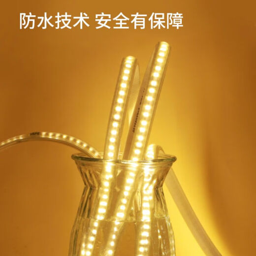 First idea (CHUGOUXIANG) LED lamp with living room ceiling atmosphere household bright line lamp outdoor water 220v advertising sign soft light strip 5 meters single row 52 beads warm yellow others