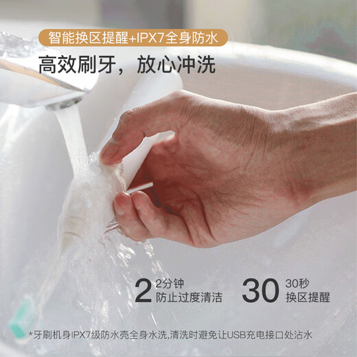 网易严选  日式和风声波式电动牙刷 送礼优选 升级版3挡控制 防水情侣成人充电式声波振动牙刷 【升级版】黑色刷头*2只装