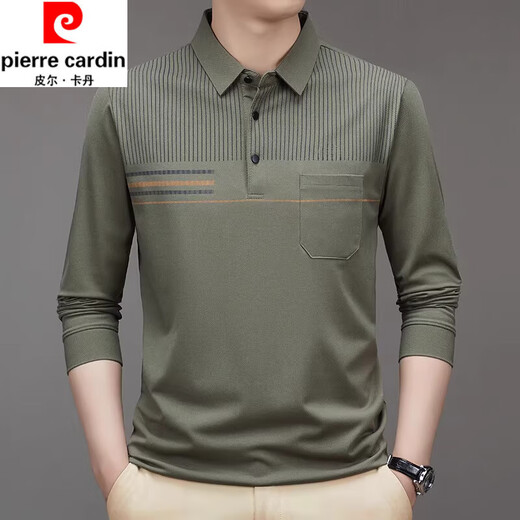 T-shirt à manches longues à manches longues à manches longues en coton pur à la peau en coton pur au printemps et à l'automne avec une chemise à col de polo de poche 9901 Gray M 165 suggère 100-120 Jin [Jin est égal à 0,5 kg]