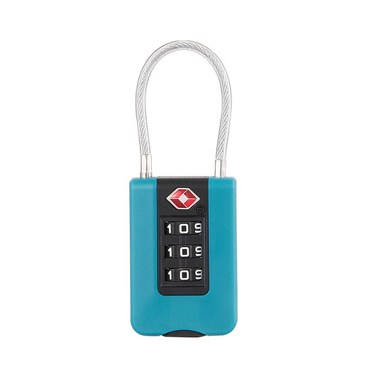 Plum customs lock overseas travel luggage gym cabinet drawer ABS plastic steel cable TSA customs password padlock TSA23902 black