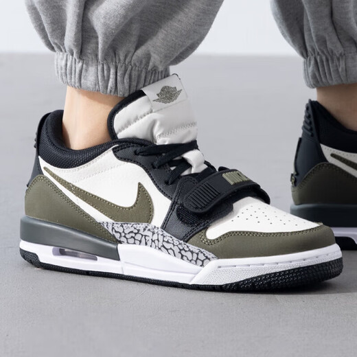 
NIKE Nike summer boys and girls basketball shoes AIR JORDAN LEGACY 312 LOW (GS) fashion sneakers CD9054-120/wolf gray/medium olive green 35.5