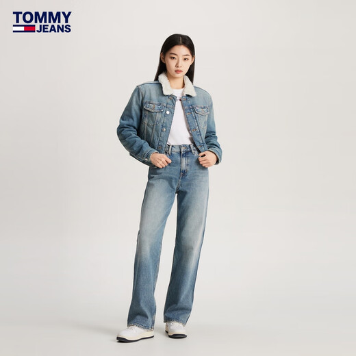 Jeans Tommy Jeans Mujeres Retro Imitación de Lamb Velvet Inner Slim Corto de mezclilla DW0DW16833 Denim Azul 1A5 XS