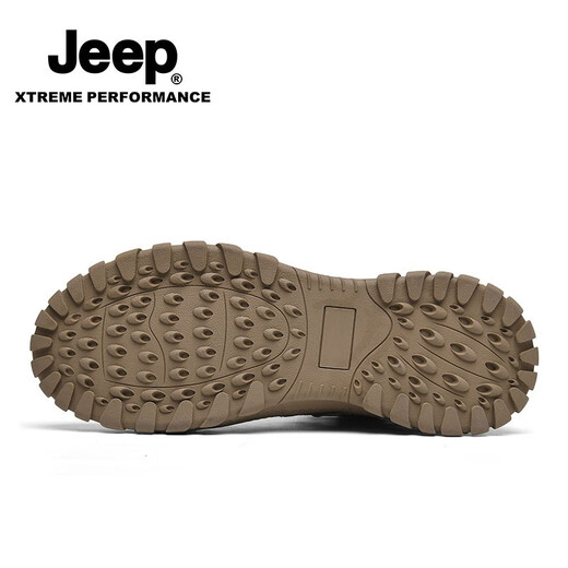 Jeep High Top Summer New Outdoor Skingkers Zapatos de trabajo casual de trabajo Martin Boots Martin Boots para hombres [Tamaño de calzado de cuero estándar] 40