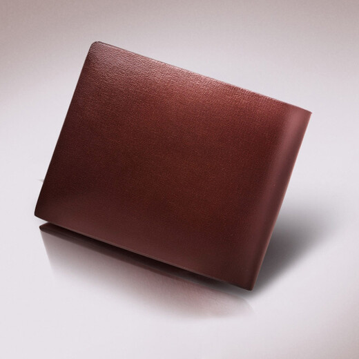 Sept Wolf Men's's Wallet Short Greil en cuir Générat en cuir marque trois fois horizontale et verticale Clip de billette de bouclier simple SLOT MULLIAT MULTH CARD