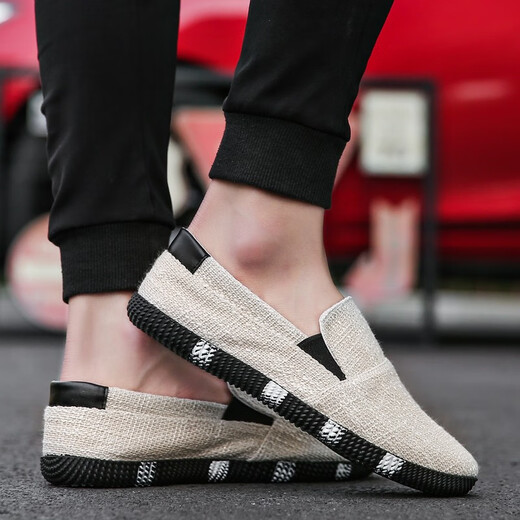 Zapatos para hombres transpirables viejos zapatos de tela beijing lino zapatos casuales de estilo coreano zapatos de mesa de lienzo de moda