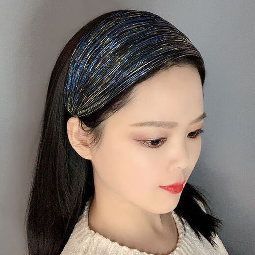 Qindu's headband that covers white hair, versatile for women when going out, toothed, non-slip, wide-brimmed hairpin, ultra-wide headband, internet celebrity hairband, type B, black