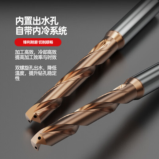 科至途定制钻头钨钢中心内出水加长超硬3D5D倍径深孔整体硬质合金麻花钻 3倍径（12113）60D14107