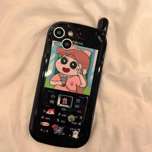Carton amusant et mignon adapté à Apple 14Promax Mobile Phone Case Big Brother iPhone 13 Nouveau 12 Silicone 11 Femme XS / XR couple 14 13897 Crayon Shin-Apple iPhone 7