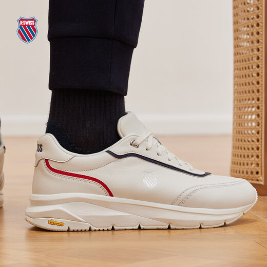 KSWISS men's and women's sneakers spring new breathable comfortable cushioned casual shoes 9274-US 113 Wimbledon white/navy/grey red 41.5