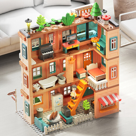
FEELO compatible with Lego large pellet children's assembled building blocks toys for boys and girls birthday gift villa 1803
