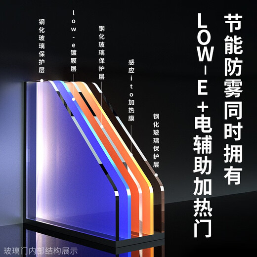 Vincase double-door wine cabinet, constant temperature wine cabinet, moisturizing, large capacity, air-cooled double-door refrigerator, built-in wine cabinet, home living room, commercial display cabinet, tea and liquor preservation cabinet, 1.9 meters, dual temperature zone (hanging cup + display), 120 bottles, thin section 550mm deep