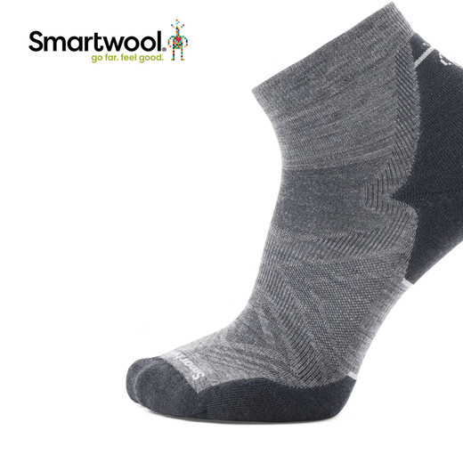 Smartwool Running Directionnel Absorption de choc chaussettes de cheville Mérino-laine de chaussettes extérieures chaussettes sportives chaussettes courtes 1661 gris moyen 052 (nouvelle couleur) L (adapté à la taille du pied 42-45)