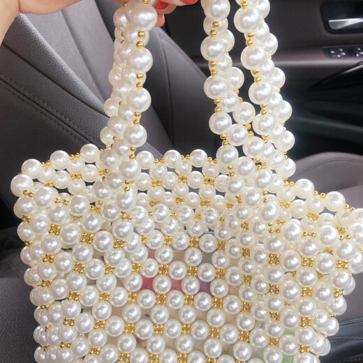 St. Xian Pearl DIY material simulation decoration straight hole off-white beads beading jewelry accessories handmade abs imitation pearl loose beads 8mm hole imitation pearl about 300 pieces (off-white)