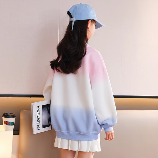 
Youyou 1 point (Yoyo one) 2025 Street Fried Girls Set Children's Autumn Clothing New Style Fashionable Children's Clothing Girl Internet Celebrity Big Children's Spring and Autumn Casual 13068 Blue + 4891 Pink Blue (Fleece Plus) 150cm