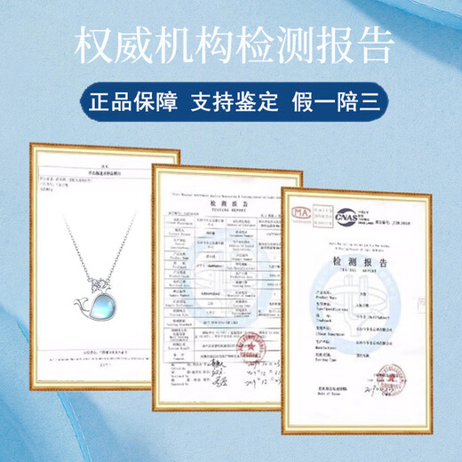 LAOLATU Whale Born With You Platinum Necklace Women's PT950 Platinum Real Diamond 2025 New Chinese Valentine's Day Gift for Girlfriend and Wife PT950 Platinum-Whale Born With You Necklace-Real Diamond