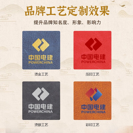 昌盛礼伴手礼商务年会礼品定制logo送客户高档高端公司20周年员工实用同事退休纪念品国潮水杯礼盒 蓝色-手账本+古铜笔+书签+U盘+雨伞+数显杯