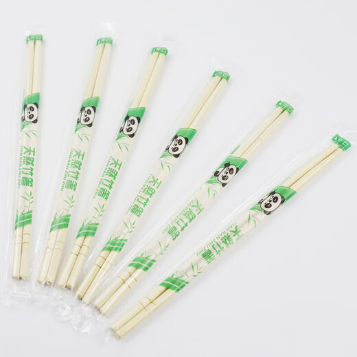 Disposable chopsticks restaurant bamboo chopsticks takeaway fast food hygienic tableware cheap and convenient household tableware round chopsticks 4.5 chopsticks 100 pairs