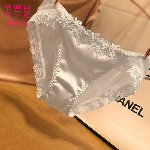 Sous-vêtements féminins Frota, Briefs à taille basse en maille basse en mailles sexy de la femme Transport pour femmes en coton pur transparent et séduisant le pantalon féminin [3 paquets] Gray + Black Abricot Edge + Green M [suggère le poids 85-110jin [Jin est égal à 0,5 kg]]]