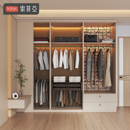 Sofia Whole House Customized Integrated Wardrobe Modern Simple Home Bedroom Swing Door Wardrobe Cloakroom Wardrobe Furniture RMB/square meter