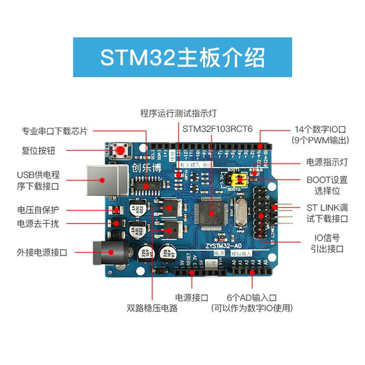 Chuanglebo STM32 smart car STM32F103RCT6 robot kit tracking obstacle avoidance remote control Bluetooth car package four