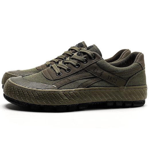 Yunyouli (yunyouli) International Army 3522 soft sole wear-resistant non-slip labor protection shoes flat sole construction site farmland work shoes Liberation shoes earth yellow 42
