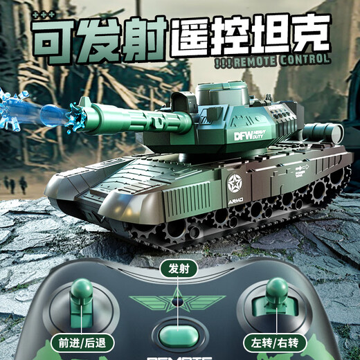 Magic Dou Shenghuo Super großes Fernbedienungskontrollpanzer-Auto geladen Crawler Offroad Military Armor Model Kinderspielzeug Boy Car 23cm-Small Fernbedienungstank-Green [nicht zum Starten [Shop Manager empfohlene Doppelstromkraft] Batterielebensdauer beträgt ungefähr 60 Minuten