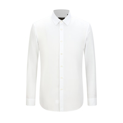 YOUNGOR long-sleeved shirt men's DP no-iron shirt flat, soft, delicate, comfortable, breathable and anti-wrinkle, same style as the mall, white jacquard YLDP115514BFY 40