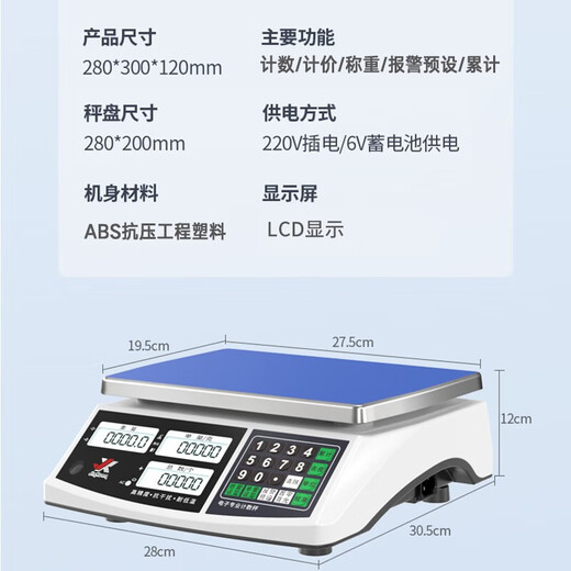 今选精密计数电子秤高精度工业用商用克秤食物品称重精准电子称天平克称茶叶0.1g小型车间计重记数秤 30公斤精度1克+砝码