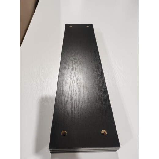 Custom size solid wood partition wall shelf one-word board custom-made black gray wood color 80*40*1.8cm black multi-layer board