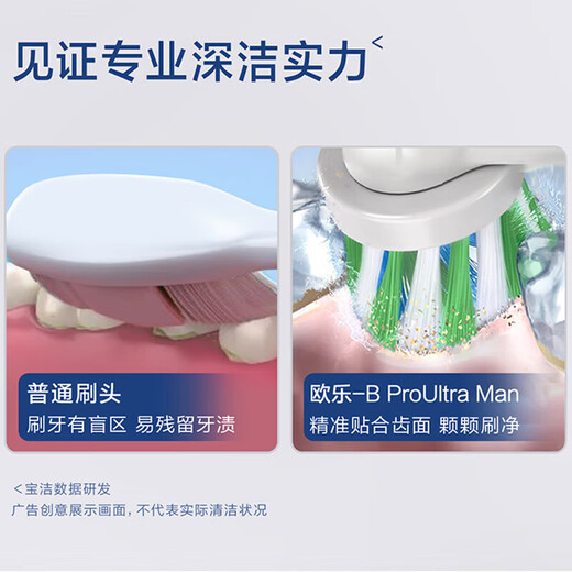 Ole B Brosse à dents électrique Pro4 Ultra Double-Branch 3d Sound Wave Round Head Clean Cleaning Gums Donne à la petite amie des hommes Couple d'anniversaire haut de gamme