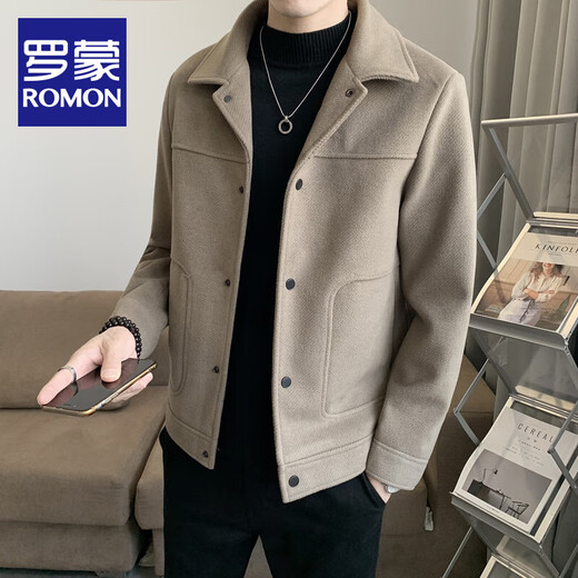 Romon Woolen Jacket Men's Autumn and Winter 2025 New Men's Korean Style Trendy Loose, Handsome and Versatile Warm Woolen Jacket Brown 2XL Romon Woolen Jacket Men's Autumn and Winter 2025 New Men's Korean Style Trendy Loose, Handsome and Versatile Warm Woolen Jacket Brown 2XL