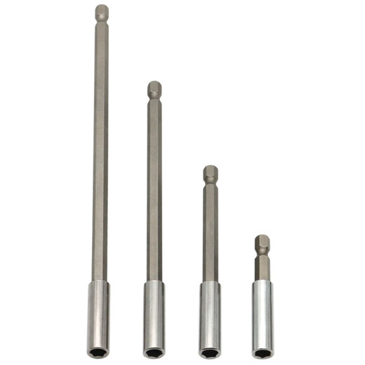 Bit extension rod 6.35mm hexagonal handle self-locking air batch extension rod with strong magnetic hand drill 1/4 bit connecting rod white ordinary style (total length 60mm) single