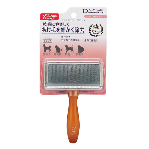 Baoli Baoli pet wooden handle needle comb for cats and dogs to open knots and remove floating hair pet comb for long-haired dogs and cats - steel needle comb M size