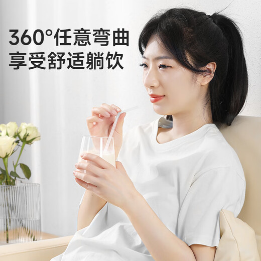 Meiya straws disposable individually packaged 100 pieces milk tea juice yogurt food plastic long hose pregnant women and children