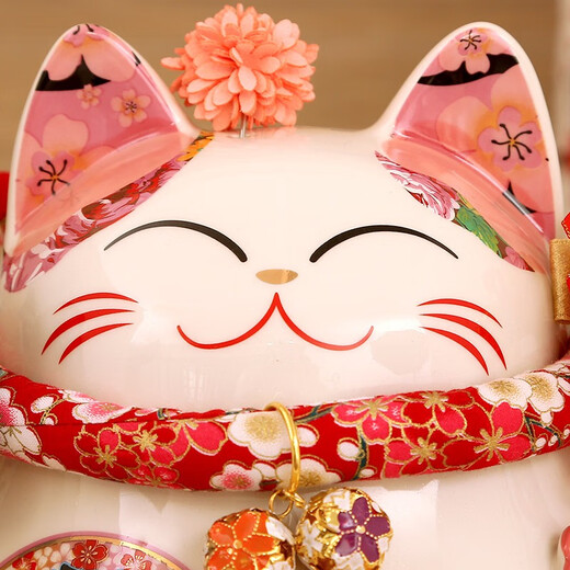 Ji Shanyuan, Lucky Cat Ornema Piggy Bank, salon Wine Cabinet Shop Company Office Decoration Opening Craft Gift, 9 pouces Gold Fortune Abacus