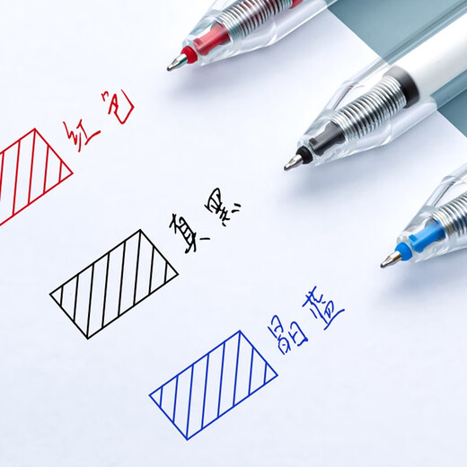 爱好GP2691刷题笔专用ST笔头按动中性笔速干顺滑学生用0.5mm签字水性笔高颜值ins简约小白笔 GP2691黑色3支+5支黑色笔芯