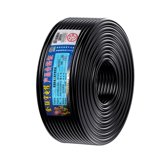 
Jinlianyu Jinlianyu Cable Wire RVV National Standard Pure Copper Power Cord 2 3 4-core 15254 Square Sheath Soft RVV3*1.5 3-core