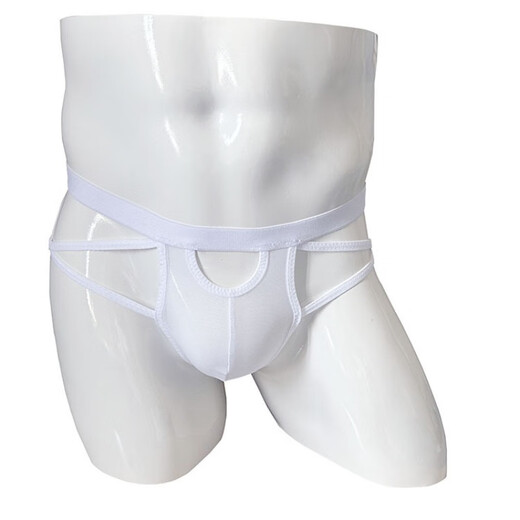 Men's new sexy thong sexy underwear mesh transparent butt exposed fat gay gay100 black