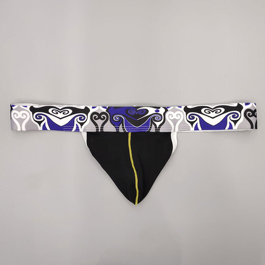 Confidential delivery men's sexy thong ice silk breathable buttocks exposed comfortable one piece red M