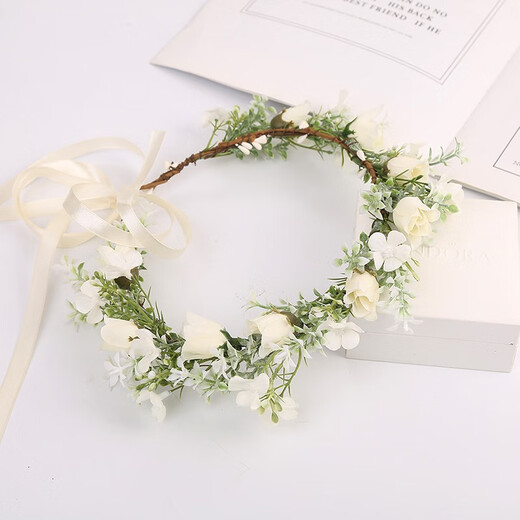 Lekali Ins Forest Blume Brautkranz Kopfschmuck Urlaub Accessoires Hochzeitsfotografie Foto Grüne Pflanzen Hochzeit Haarzubehör Rosenkranz-Begege