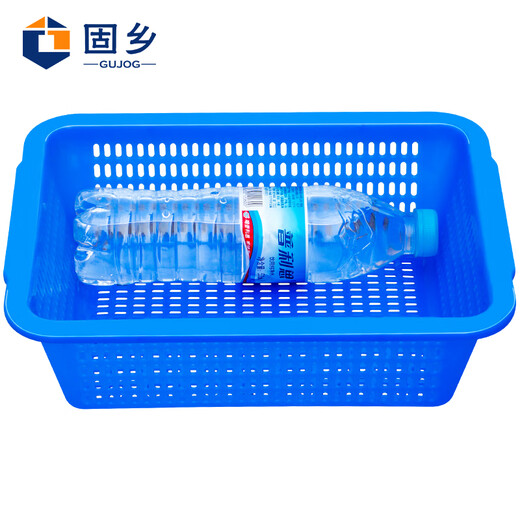 Guxiang Cestas de plástico Cestas de clasificación de pantalla cuadrada/Cestas de rotación/Cestas de organización Cajas perforadas de plástico Cajas de fugas Filtro de malla Clasificación de estantes de almacén Cesta de verduras Cesta azul No. 3 Paquete de 2